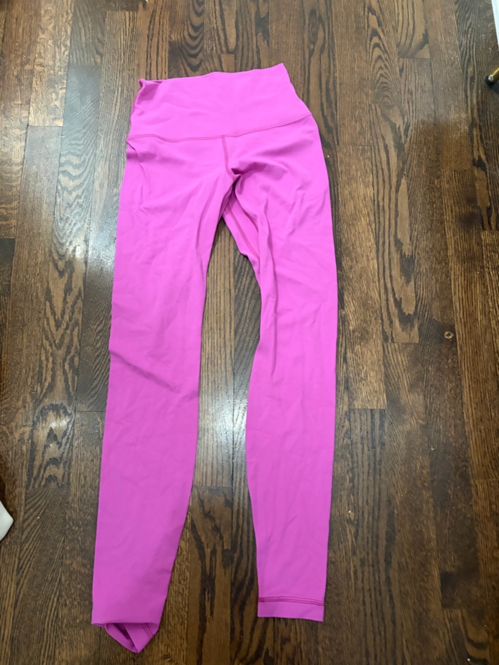 Lululemon’s size 4 hot pink aligns - matching bra also available